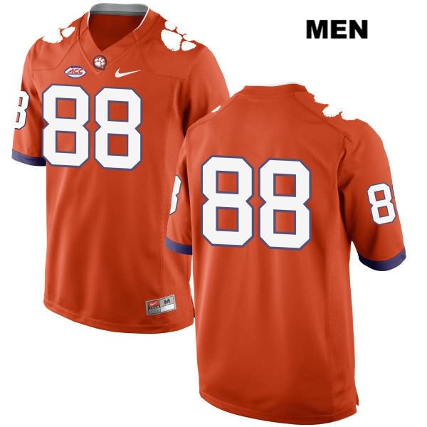 Men's Clemson Tigers #88 Braden Galloway Stitched Orange Authentic Style 2 Nike No Name NCAA College Football Jersey NQV5446XF